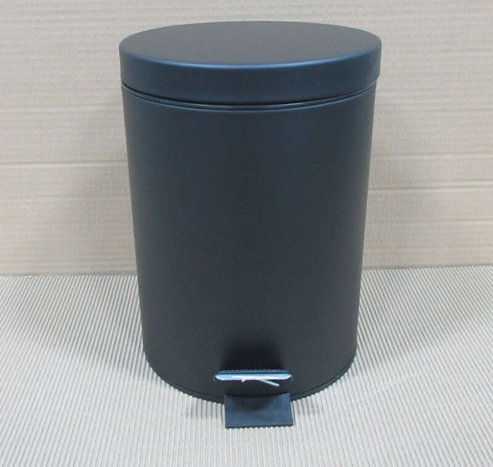 Відро для сміття кругле Zerix Solo-TC0105 Black 5 л колір чорний (ZX5898)