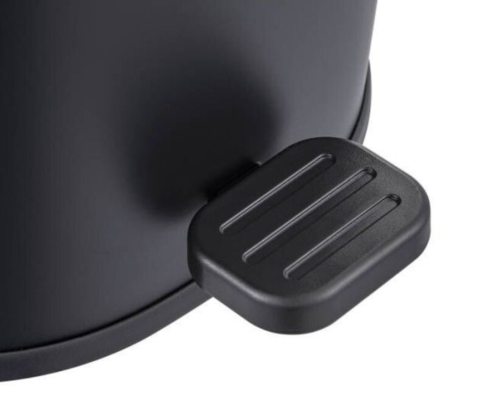 Відро для сміття з плавним закриттям овальне Zerix Prime-TC0105 Black 5л колір чорний (ZX5902)