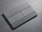 Панель змиву Koer KT-0603-07 240x160x10mm пластикова, кнопка лінійна (колір графіт) (KR5321)