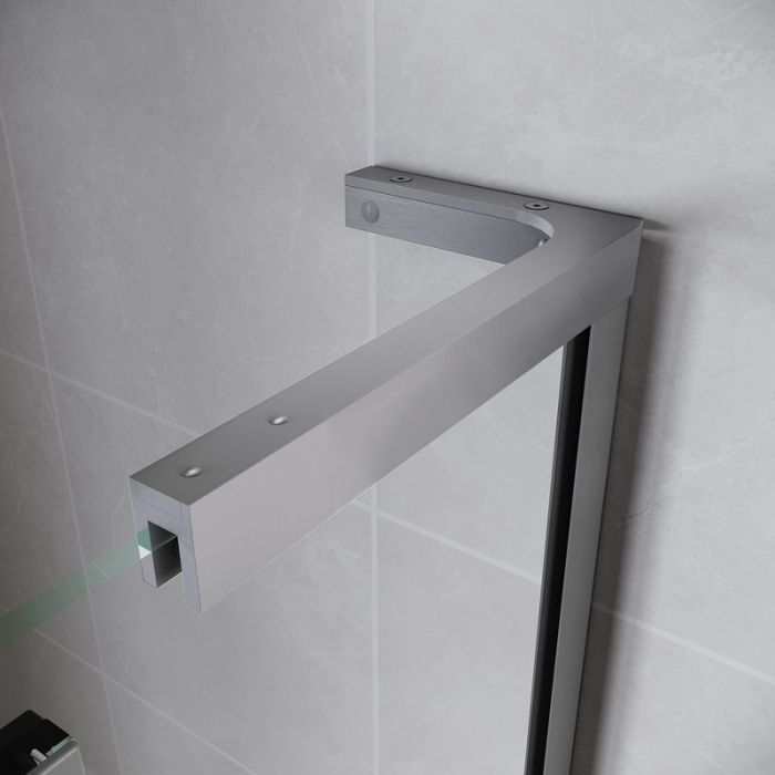 Двері у нішу Walk-In розсувні Koer SR SD07-120x200-R-TR-01 прозоре скло Easy Clean 8мм Хром (KR5773)