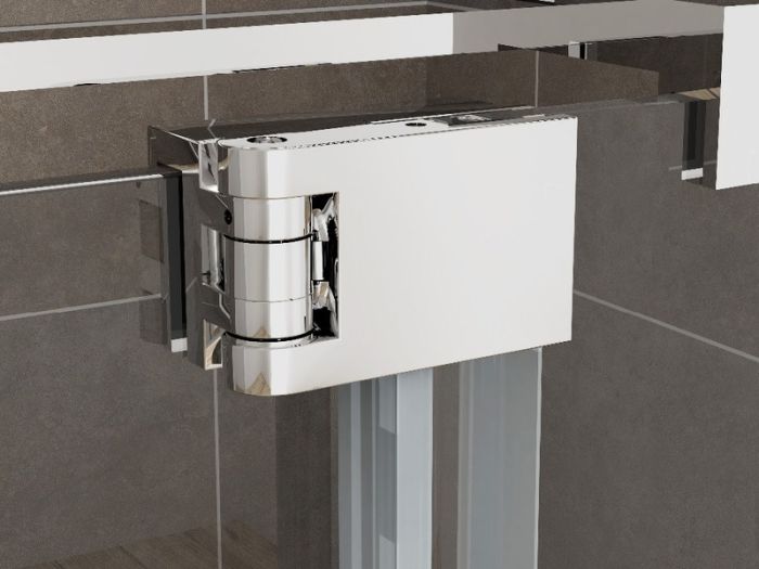 Душова кабіна без піддону Koer SR SC02-100x80x200-TR-01 прозоре скло Easy Clean 8мм, хром (KR5355)