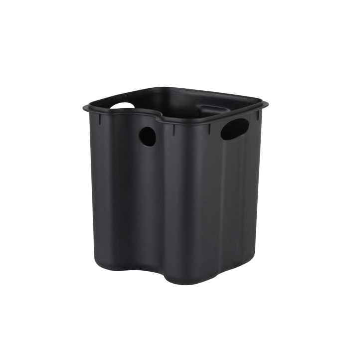 Відро для сміття з плавним закриттям квадратне Zerix Kubix-TC0106 SS Color 6л колір нержавійка (ZX5889)