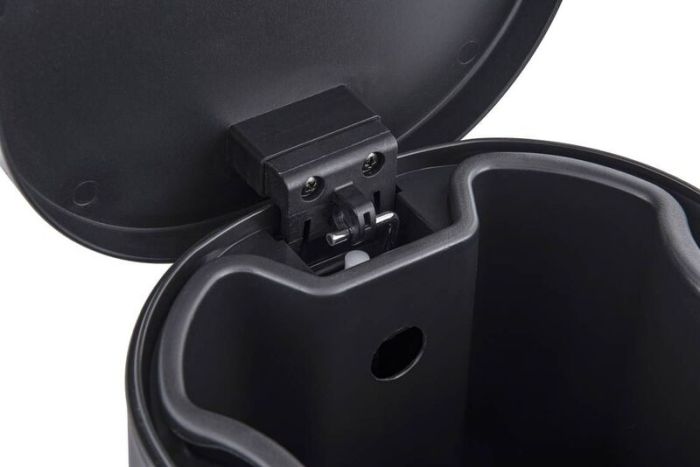 Відро для сміття з плавним закриттям овальне Zerix Prime-TC0105 Black 5л колір чорний (ZX5902)