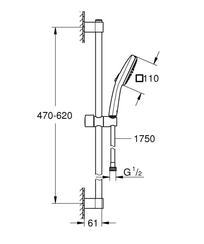 Набір змішувачів для ванни 3в1 Grohe BauLoop (UA123215M1)