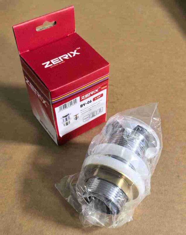 Донний клапан для раковини Zerix BV-06 1 1/4''  без переливу автоматичний СLICK-СLACK (Колір хром) (ZX6023)