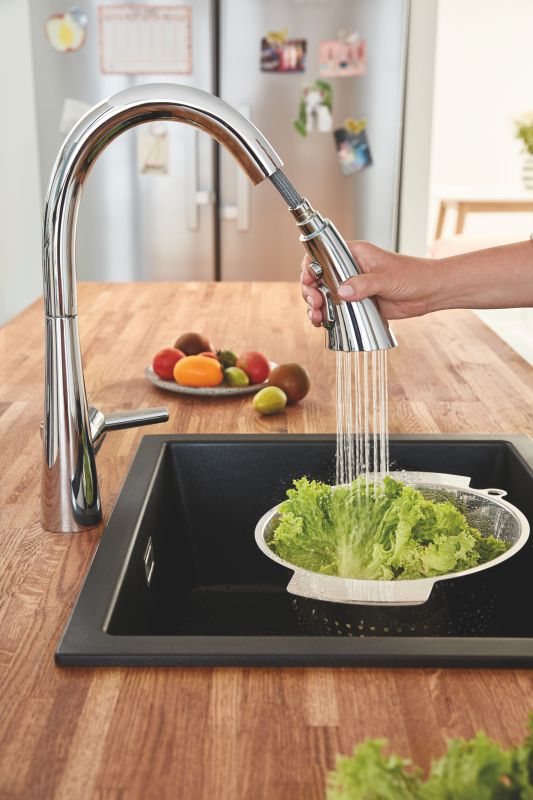 Змішувач для кухні з висувним виливом Grohe Zedra (32294002)