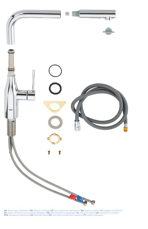 Змішувач для кухні з висувним виливом Grohe Essence New (30270000)