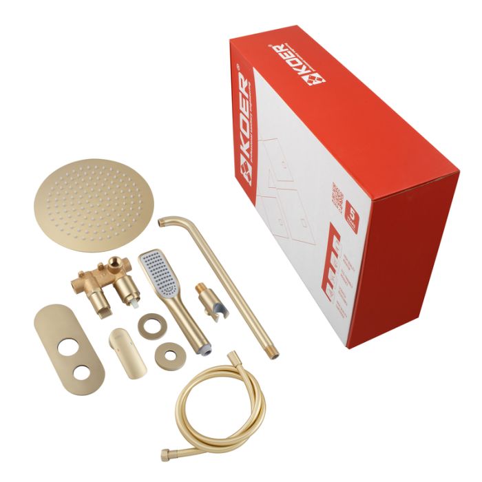 Вбудована душова система Koer KB-62028-12 2 функції (Колір матове золото) (KR6010)