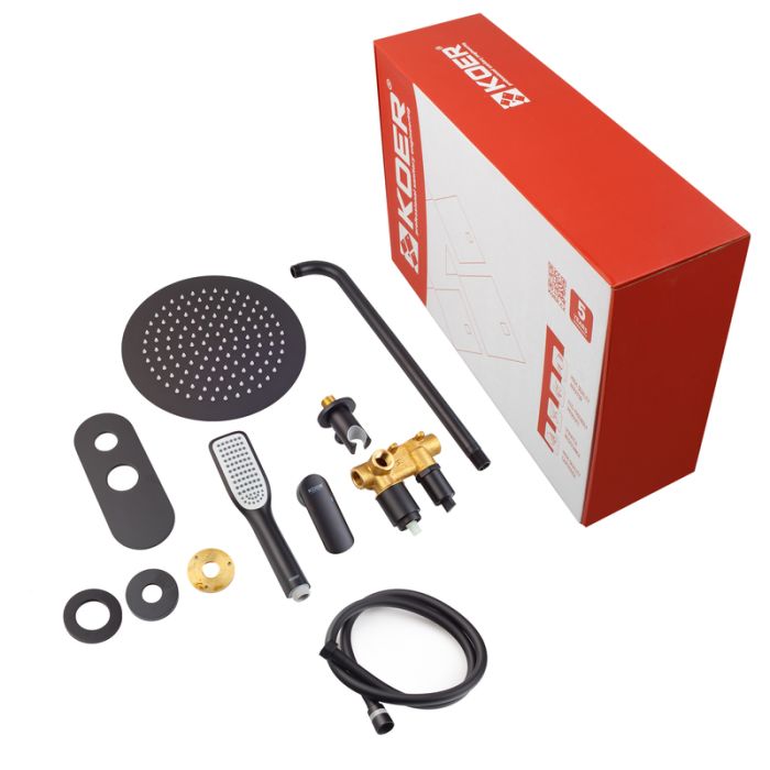 Вбудована душова система Koer KB-62028-05 2 функції (Колір чорний) (KR6009)