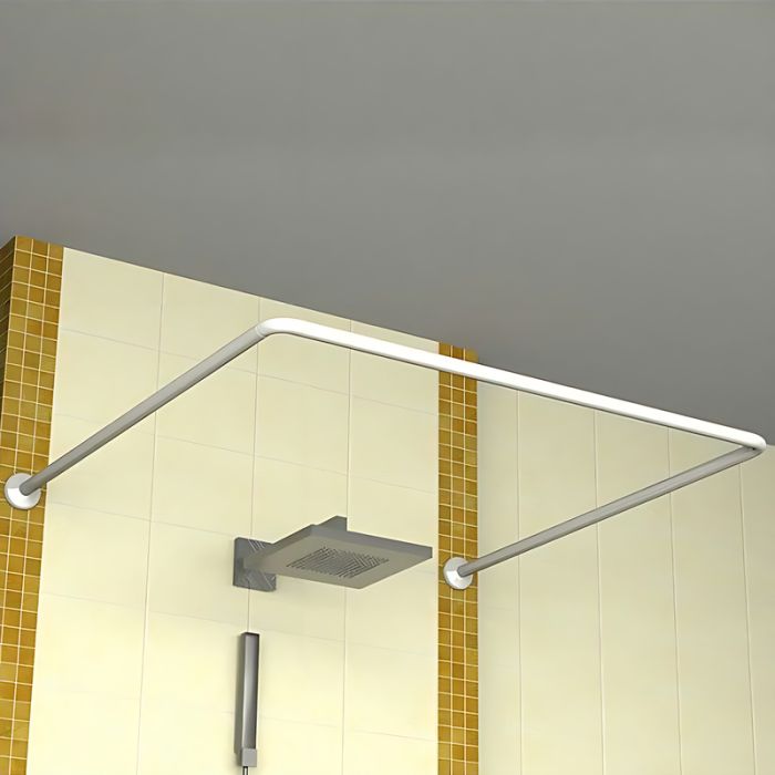 Штанга для шторки П-подібна універсальна Zerix CRS-U-90x90x90 90x90x90cm, 90x180cm, 270cm (нержавіюча сталь) (ZX6103)