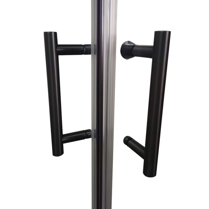 Душова кабіна без піддону Koer SR SC03-90x90x200-TR-07 прозоре скло Easy Clean 6мм, графіт (KR5359)