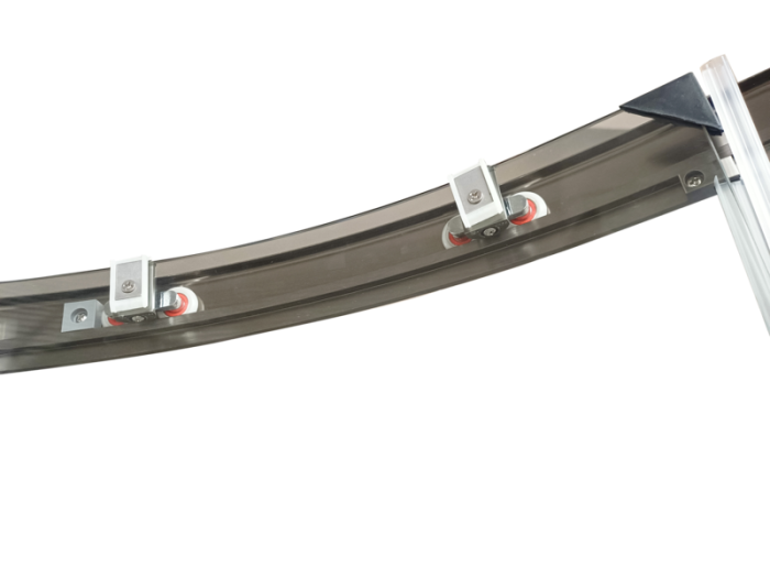 Душова кабіна без піддону Koer SR SC04-90x90x195-TR-07 прозоре скло Easy Clean 5мм, графіт (KR5362)