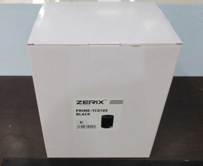 Відро для сміття з плавним закриттям овальне Zerix Prime-TC0105 Black 5л колір чорний (ZX5902)