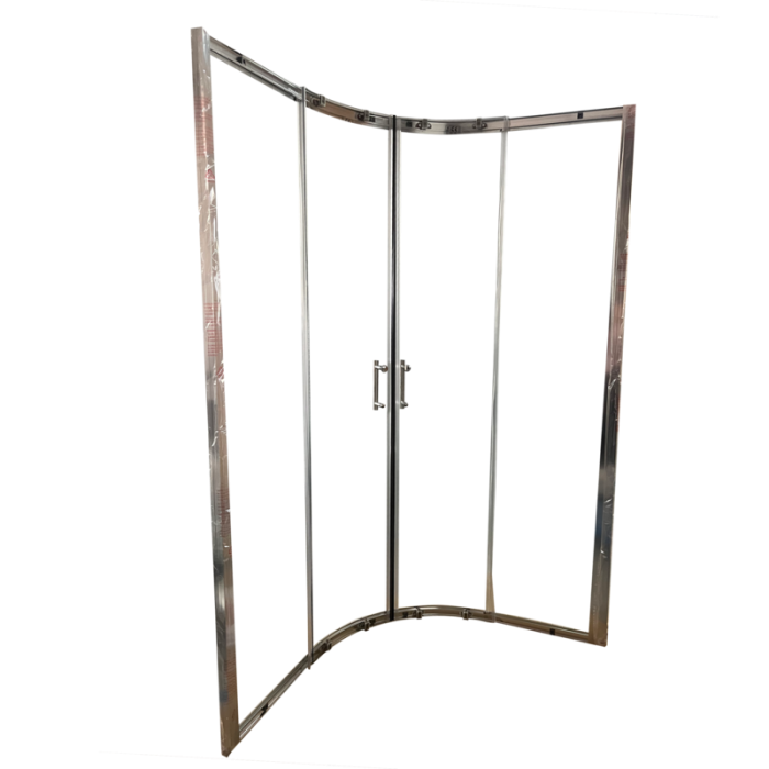 Душова кабіна без піддону Koer SR SC04-90x90x195-TR-02 прозоре скло Easy Clean 5мм SS Color (KR5682)
