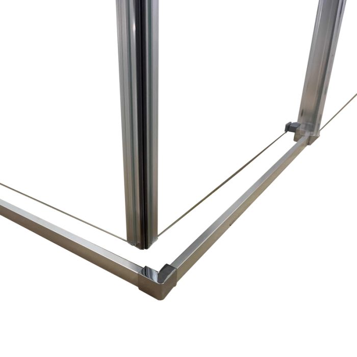 Душова кабіна без піддону Koer SR SC03-100x100x200-TR-01 прозоре скло Easy Clean 6мм, хром (KR5357)