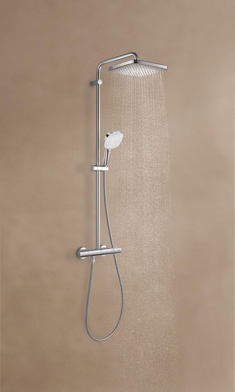 Душова система з термостатом для настінного монтажу Grohe Tempesta System 250 Cube (26689001)