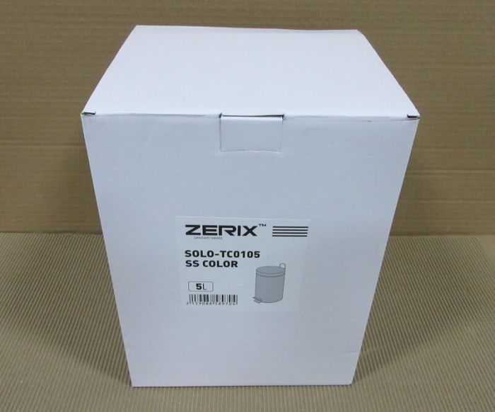 Відро для сміття кругле Zerix Solo-TC0105 SS Color 5 л колір нержавійка (ZX5897)