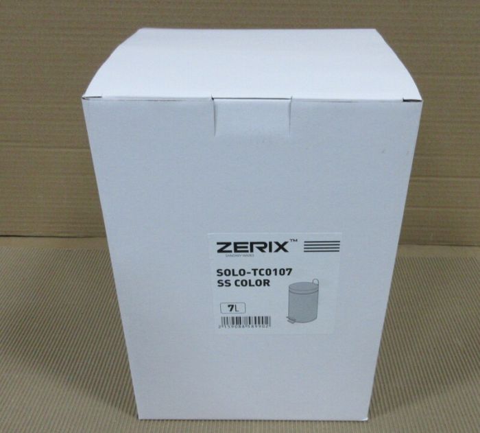 Відро для сміття кругле Zerix Solo-TC0107 SS Color 7 л колір нержавійка (ZX5899)