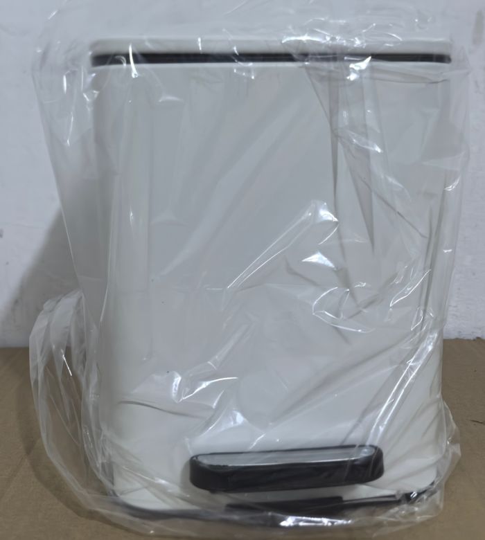 Відро для сміття з плавним закриттям квадратне Zerix Kubix-TC0106 White 6 л (колір білий) (ZX6109)