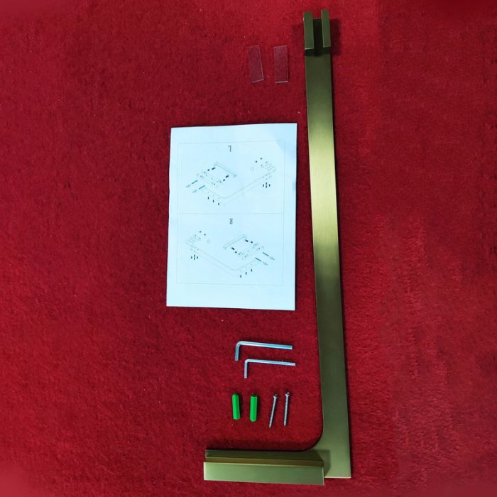 Душова перегородка Koer SR SP02-100x200-TR-12 Walk-In проз.скло Easy Clean 8мм, матове золото (KR5396)
