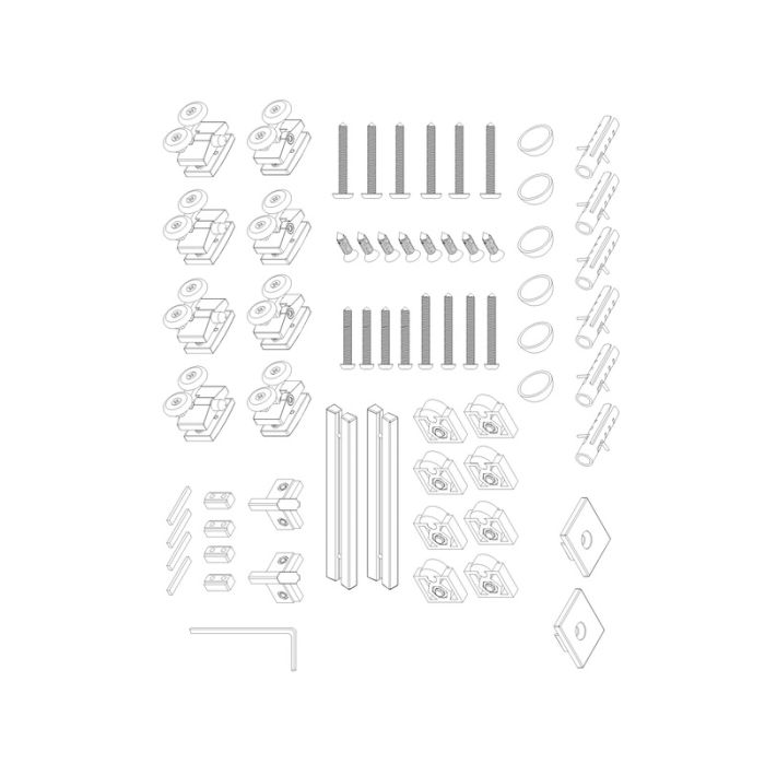Душова кабіна без піддону Koer SR SC10-90x90x195-TR-01 прозоре скло Easy Clean 6мм, хром (KR5942)