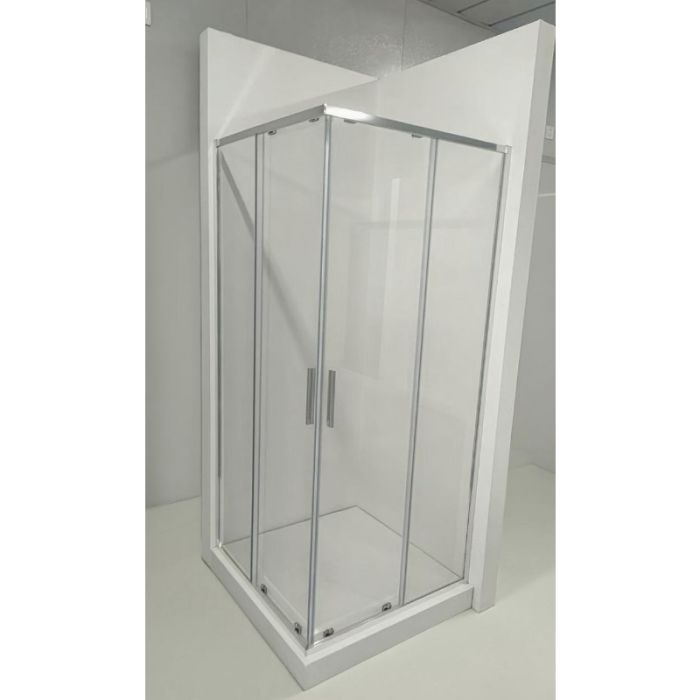 Душова кабіна без піддону Koer SR SC10-90x90x195-TR-01 прозоре скло Easy Clean 6мм, хром (KR5942)
