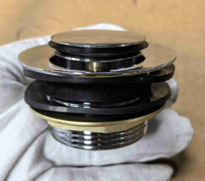 Донний клапан для ванни Koer PW-06-01 1 1/2'' автоматичний СLICK-СLACK (Колір хром) (KR5799)