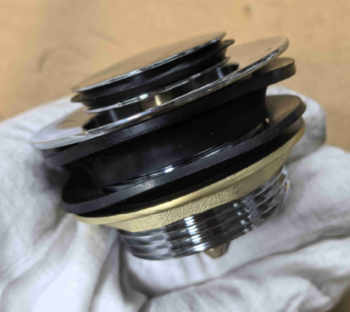 Донний клапан для ванни Koer PW-06-01 1 1/2'' автоматичний СLICK-СLACK (Колір хром) (KR5799)