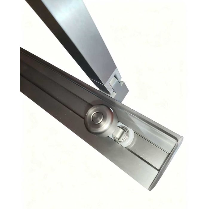 Шторки скляні на ванну розсувні Koer SR BS06-120x150-TR-07 прозоре скло Easy Clean 6мм, графіт (KR5947)