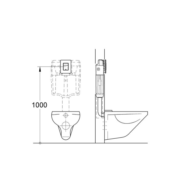 Комплект Grohe Set Унітаз ELLIPSE-0305-T3 + Інсталяція UA388400WG + панель 38732000 (388400WGELLIPS0305T3)