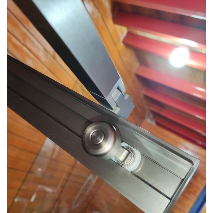 Шторки скляні на ванну розсувні Koer SR BS06-120x150-TR-07 прозоре скло Easy Clean 6мм, графіт (KR5947)