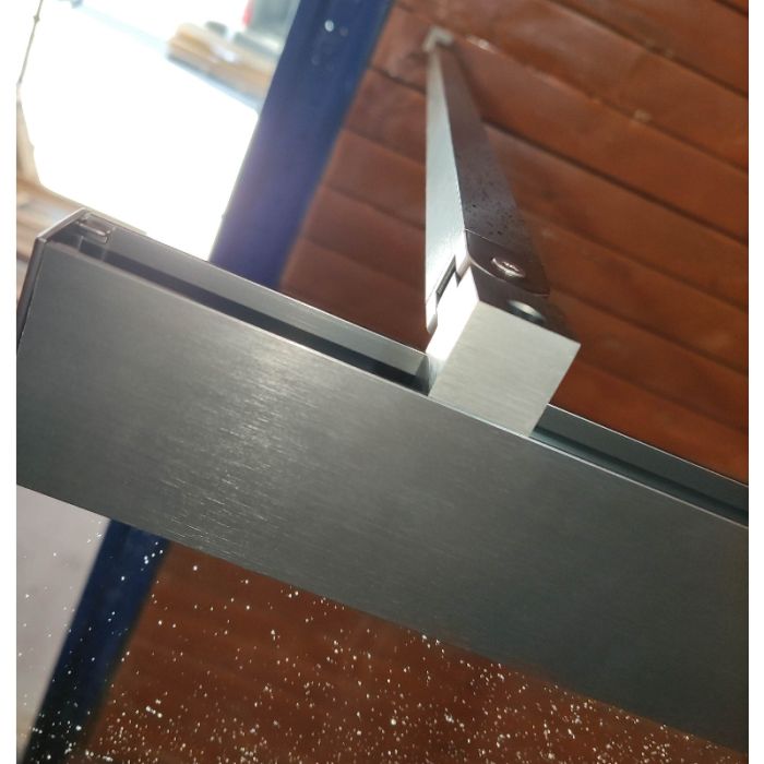 Шторки скляні на ванну розсувні Koer SR BS06-120x150-TR-07 прозоре скло Easy Clean 6мм, графіт (KR5947)