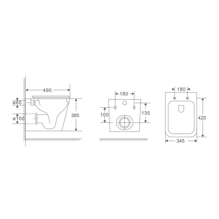 Комплект Grohe Set Унітаз QUADRO-0301-T3 + Інсталяція 38536001 + панель 38732000 (38536001QUADRO0301T3)