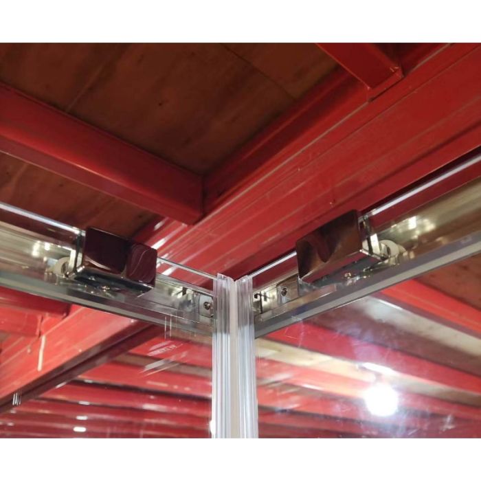 Душова кабіна без піддону Koer SR SC10-90x90x195-TR-01 прозоре скло Easy Clean 6мм, хром (KR5942)