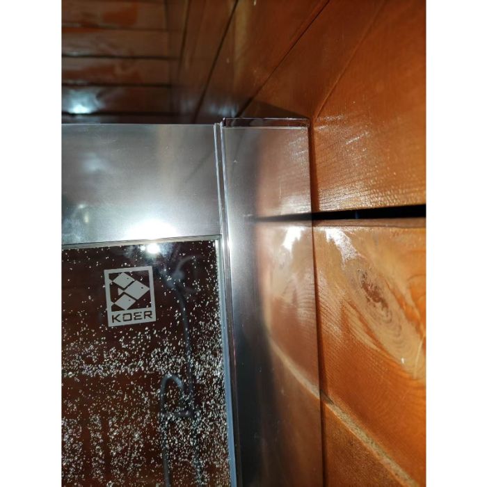 Шторки скляні на ванну розсувні Koer SR BS06-120x150-TR-01 прозоре скло Easy Clean 6мм, хром (KR5945)