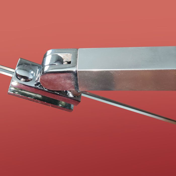Бічна стінка до кабіни Koer SR SW04-80x200-TR-01 прозоре скло Easy Clean 10мм, хром (KR5389)