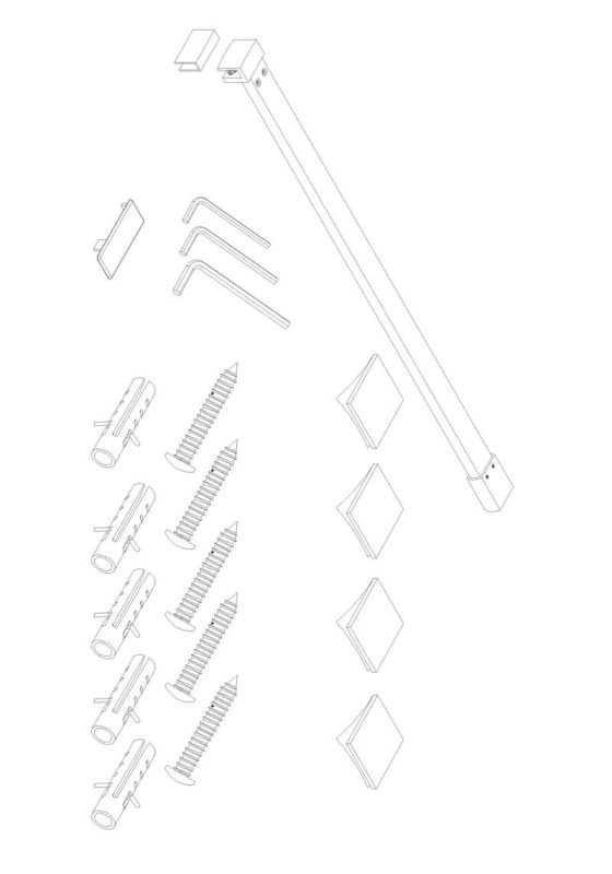 Душова перегородка Koer SR SP01-100x200-TR-01 Walk-In прозоре скло Easy Clean 8мм, хром (KR5393)