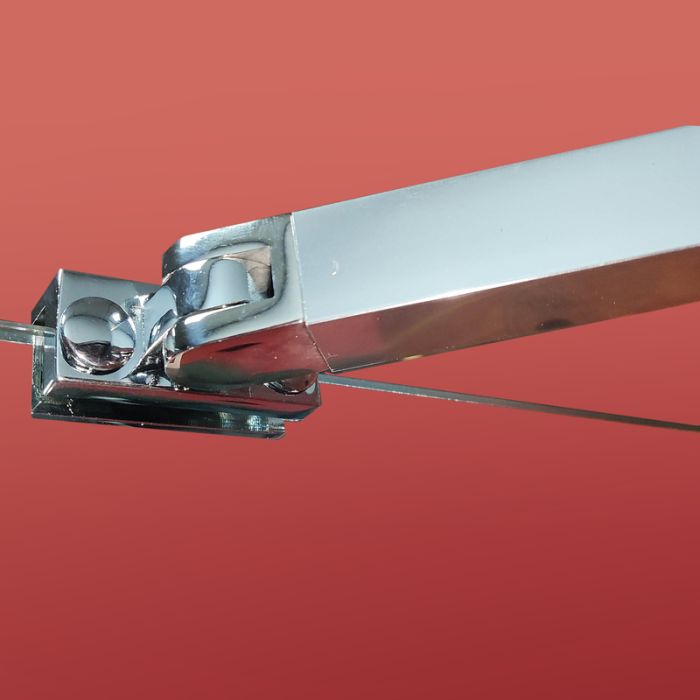 Бічна стінка до кабіни Koer SR SW04-80x200-TR-01 прозоре скло Easy Clean 10мм, хром (KR5389)