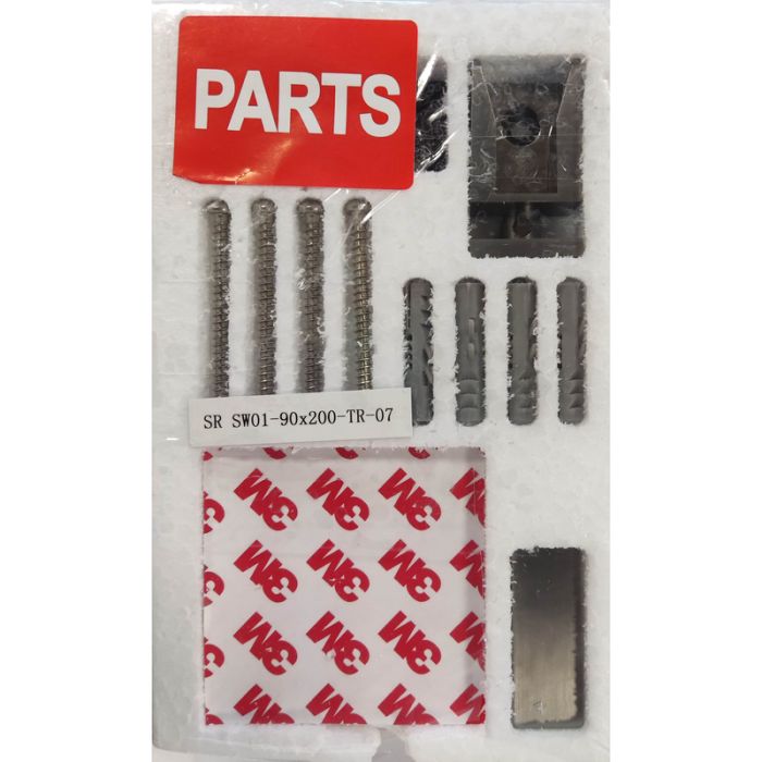 Бічна стінка до кабіни Koer SR SW01-90x200-TR-01 прозоре скло Easy Clean 8мм, хром (KR5381)