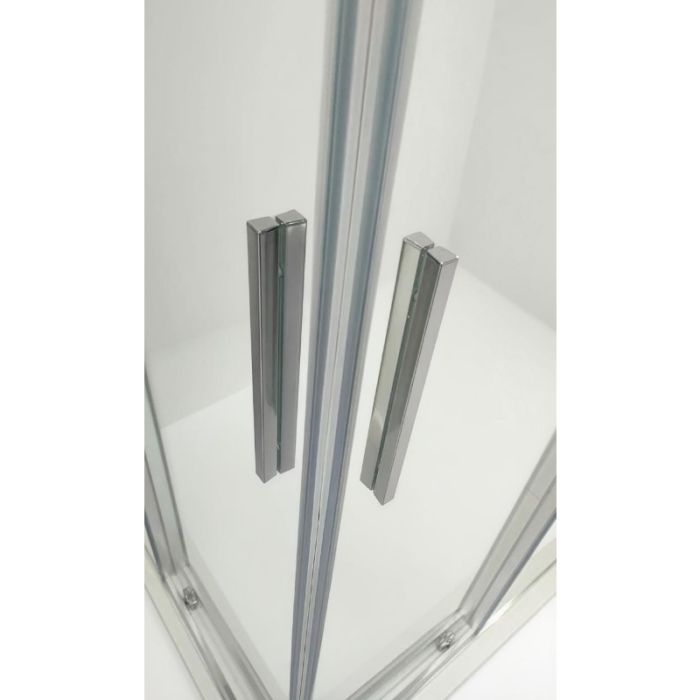 Душова кабіна без піддону Koer SR SC10-90x90x195-TR-01 прозоре скло Easy Clean 6мм, хром (KR5942)