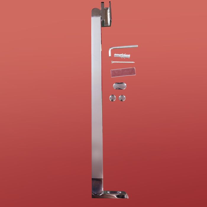 Бічна стінка до кабіни Koer SR SW04-80x200-TR-01 прозоре скло Easy Clean 10мм, хром (KR5389)