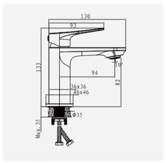 Змішувач для умивальника Haiba Geneva 001 (NUT) (HB9676)